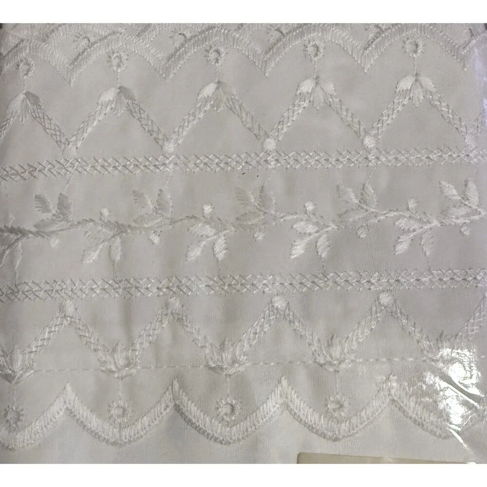 Vintage Home Collection Felicity Embroidered Hem King Pillowcases 230 TC White